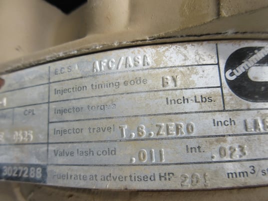 400 HP Cummins #NTC-400, diesel engine, 2100 RPM, 1984 - Image 7