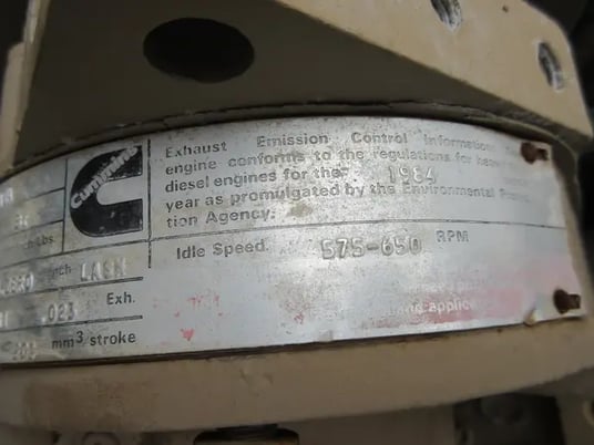 400 HP Cummins #NTC-400, diesel engine, 2100 RPM, 1984 - Image 9