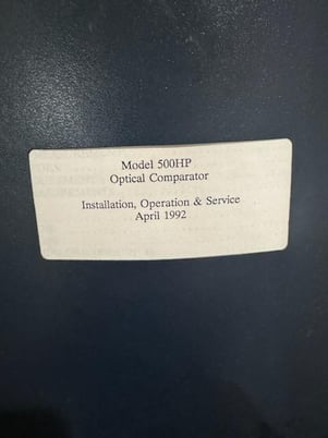 Microvu #500HP, comparator, 117 Volts, 3 Amps, 50-60 CPS, S/N 24740 - Image 3