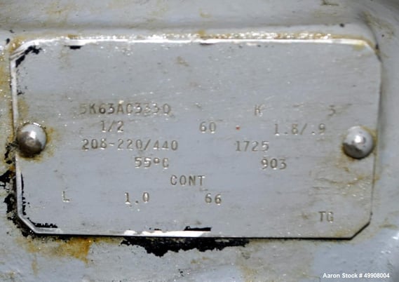 1 cu.ft. Patterson, Carbon Steel twin shell dry blender, 300 lbs./cu.ft., (2) 10" diameter charge ports, 3/4 - Image 9