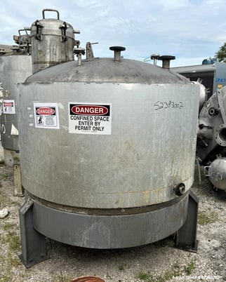 900 gallon Imperial Steel, Reactor, Stainless Steel, Vertical, 75" diameter x 36" straight side, 60 psi @ -20 - Image 1