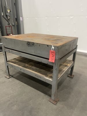 3' x 4' x 8" thick, Metal table - Image 2