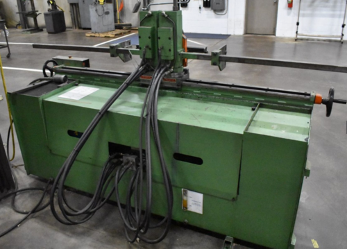 1-1/4" Langbow #TM32-2M, twin head hydraulic bender, 72" C-C, pedestal mounted palm buttons, from recent - Image 7