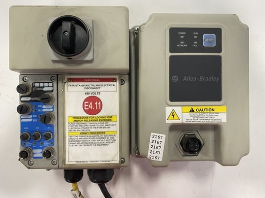 3 HP Allen Bradley, 281E-F12Z-10C-CR, starter with 280E-FN-10-C - Image 1