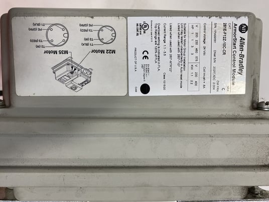 3 HP Allen Bradley, 281E-F12Z-10C-CR, starter with 280E-FN-10-C - Image 2