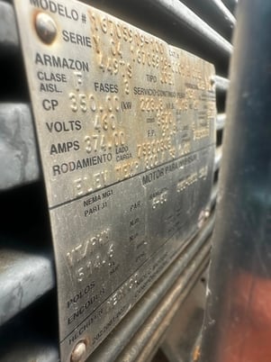 350 HP 3570 RPM U.S. Motors, Frame 449TS, TEFC, 374 A, 460 Volts (2 available) - Image 1