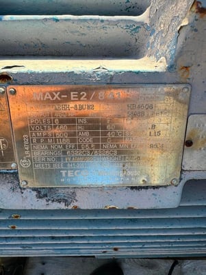450 HP 1188 RPM Teco, Frame 5808B, TEFC, 460 Volts (3 available) - Image 3