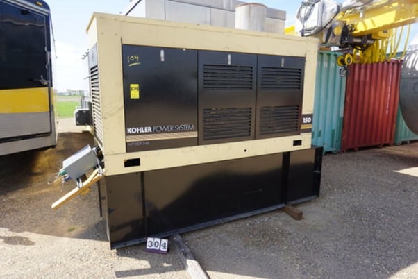 120 KW Kohler, 150 KVA diesel generator, enclosure, bottom tank - Image 1