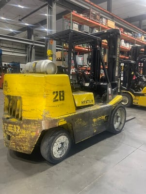 14700 lb. Hyster #S155XL, LPG forklift, 181" load height, 98" mast height, hard tire - Image 4