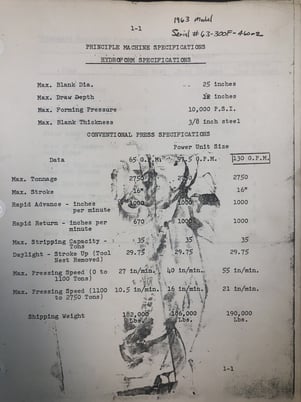 2750 Ton, Cincinnati #25-10-12, hydroform press, 16" stroke, 29.75" DL, 1963 - Image 8