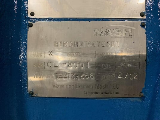 Nash #CL-2001, vacuum pump with 100 HP motor - Image 6