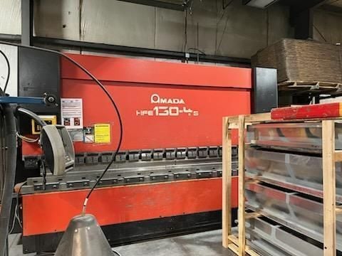 144 Ton, Amada #HFE-130-4S, Hydraulic Press Brake, 13' overall, 148" between housing, 16.48" throat, 2001 - Image 1