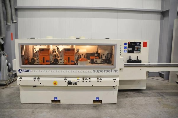 SCM #Superset-NT, feed through moulder, 6-head, 9-7/16" x 4-3/4" capacity, 1.5" spindle diameter - Image 1