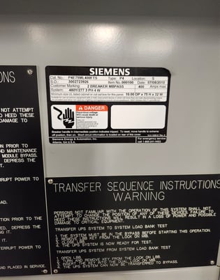 400 Amp. Square D, P4E75ML400FTS, (5) breakers, 4 Wire, 3 phase, 480Y/277 V, 2010 - Image 4