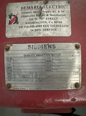 125 HP 1780 RPM Siemens, Frame 405T, ODP, 148 A, 460 Volts - Image 2