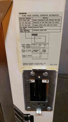 Fisher Hamilton, Safe Aire Fume Hood, 6' width, 63" x 23" x 60" Interior, 23" x 6" x 10" rectangle vent - Image 3