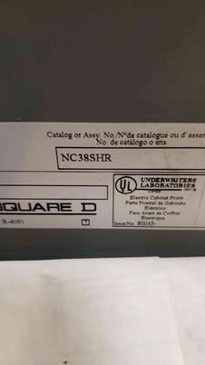 100 Amp. Square D, NC38SHR, NF Panelboard, (31) breakers, 4 Wire, 3 phase, 480Y/277 VAC - Image 3