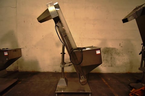 Pharma Pack, Stainless Steel incline cleated capacity elevator, 10" wide belt, 9' high - Image 2