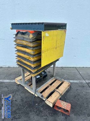 550 lb. Bishanon #X25, hydraulic scissor lift table, 20" x32" table, 55" raised height on stand, 2017 - Image 1