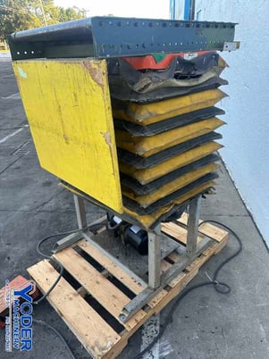 550 lb. Bishanon #X25, hydraulic scissor lift table, 20" x32" table, 55" raised height on stand, 2017 - Image 2