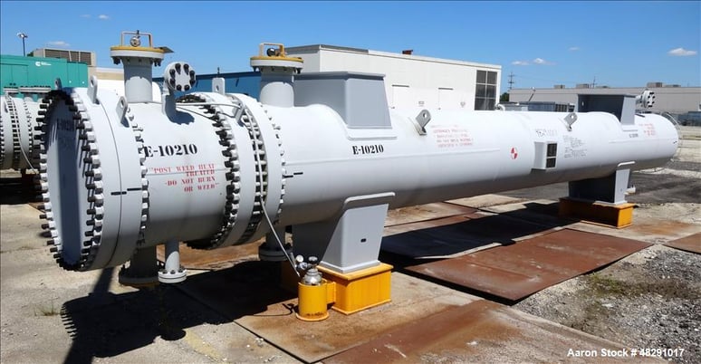 3409 sq.ft., 4 Pass U Tube Shell & Tube Heat Exchanger, Shell rated ...