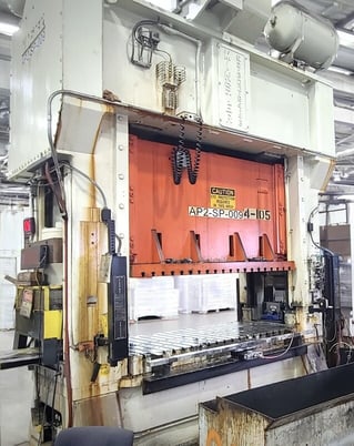 300 Ton, Minster #E2-300-84-48, straight side double crank press, 84x48 front back bed area (T-slot), 10" - Image 1