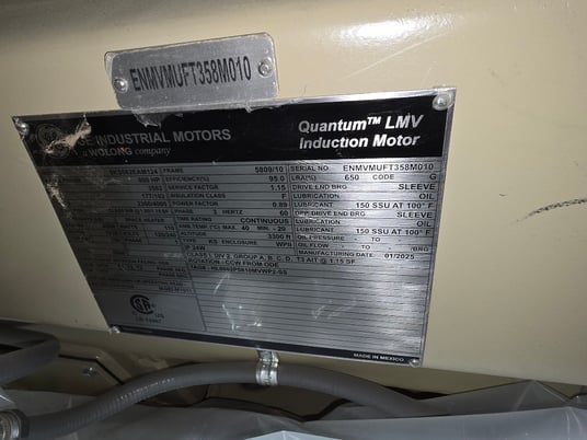 800 HP 3600 RPM General Electric, Frame 5808/9/10S, weather protected enclosure type 2, Renk sleeve, VFD - Image 4