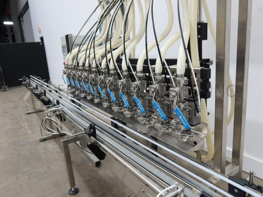 E-Pak, 12-head, inline, Stainless Steel, time based gravity filler, 1 oz. to 5 gallons - Image 2