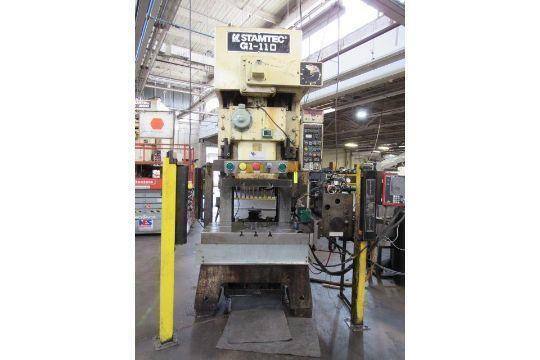 121 Ton, Stamtec #G1-110, Gap Frame Press, 7.09" stroke, 13.73" Shut Height, Air Clutch & Brake - Image 3