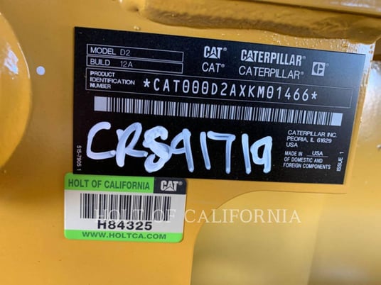 Caterpillar D2, Crawler Dozer, 833 hours, S/N: XKM01466, 2022 - Image 6