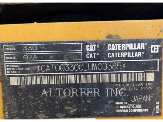 Caterpillar 330-07, Crawler Excavator, 3621 hours, S/N: LHW00385, 2019 - Image 6