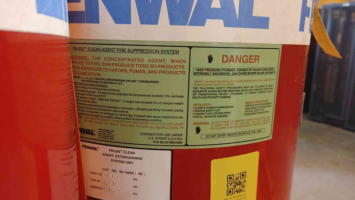 270 lbs. Fenwal, Fire Suppression, FM-200 Agent, 360 psig @ 70 F - Image 6
