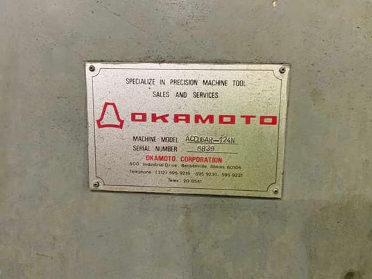 12" x 24" Okamoto #Accugar-124N, horizontal surface grinder, magnetic chuck, coolant - Image 6