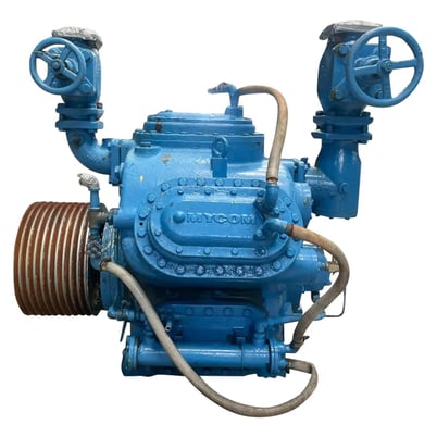 Mycom, 6 cylinder belt reciprocating compressor, ammonia (R-717) refrigerant - Image 2