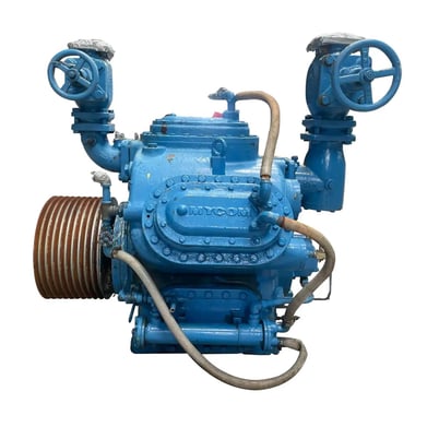 Mycom, 6 cylinder belt reciprocating compressor, ammonia (R-717) refrigerant - Image 3