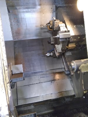 Yang #ML-25, CNC lathe, Fanuc 0T, 21.6" swing, 2.5" bar, 10" chuck, coolant system, 1994 - Image 2