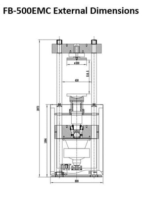 100000 lbf. (500kN) Frank Bacon #FB-500EMC, Compression Test System - Image 2