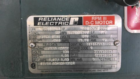 20 HP 3600 RPM Reliance, Frame SC2113ATZ, DP, 2P, 240 VA - Image 3