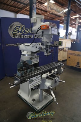 Birmingham #BPV-949, vertical mill, 9" x49"tbl., 35.5"X, 33" Y, 13.25"Z, R-8, 2-Axis digital read out, table - Image 9