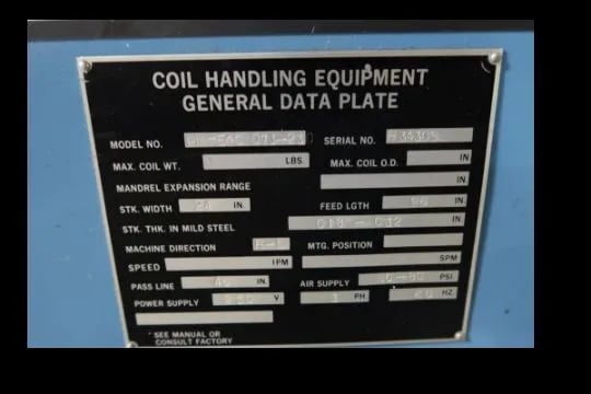 10000 lb. Rowe #10024-DSJ, servo feed line, 24" x .032" stock, pilot release, 7-rolls, entry & exit pinch - Image 3