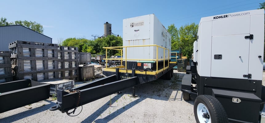 475 KW Perkins Triton, trailer mounted diesel generator, enclosed, 480 Volts, low hours, 2005 - Image 5