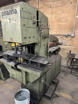 5" x 5" x 3/8" Piranha #PII88, dual operator ironworker, 88 ton, 7" stroke, 9" throat, 14" open - Image 1