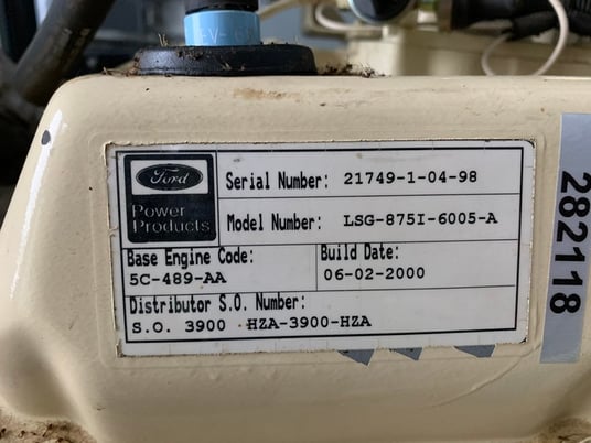 120 KW Kohler #60RZ, Natural gas generator set, 3-phase, 220 HP @ 1800 RPM, Ford LSG-875L-6005A engine, - Image 7