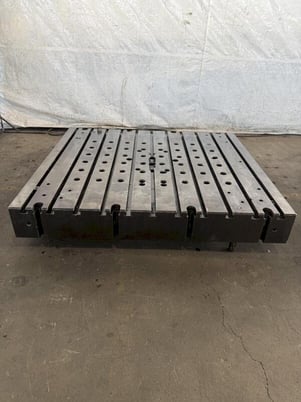 67" L x 60" width x 9" H, T-slotted Bolster Plate, 11 T-slots - Image 1