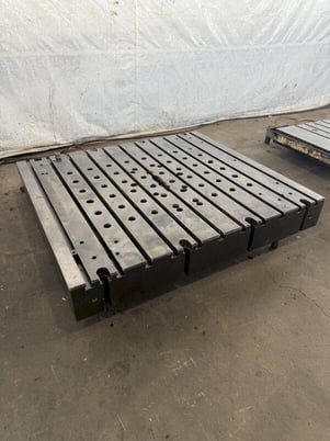 67" L x 60" width x 9" H, T-slotted Bolster Plate, 11 T-slots - Image 2