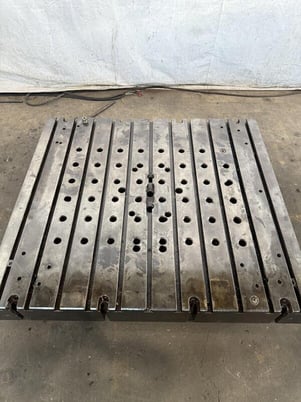 67" L x 60" width x 9" H, T-slotted Bolster Plate, 11 T-slots - Image 4