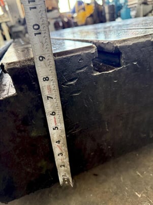 67" L x 60" width x 9" H, T-slotted Bolster Plate, 11 T-slots - Image 9