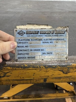 6000 lb. ECOA #HLT, hydraulic lift table, 48" x 64" - Image 7