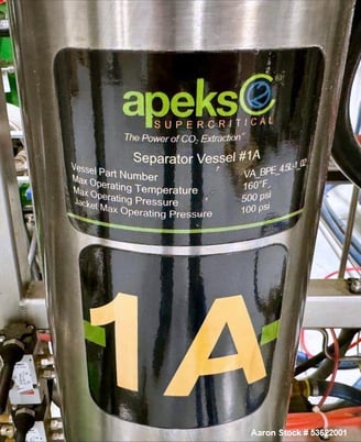 Apeks #5000-20LX20L2ST, High Output CO2 Extraction System, 140-200 lbs./day dried biomass, 5000 psi - Image 7