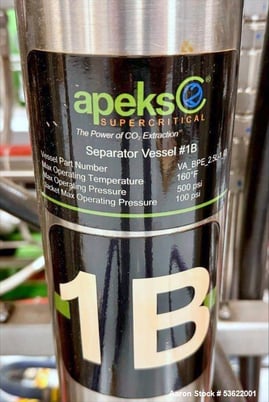 Apeks #5000-20LX20L2ST, High Output CO2 Extraction System, 140-200 lbs./day dried biomass, 5000 psi - Image 8
